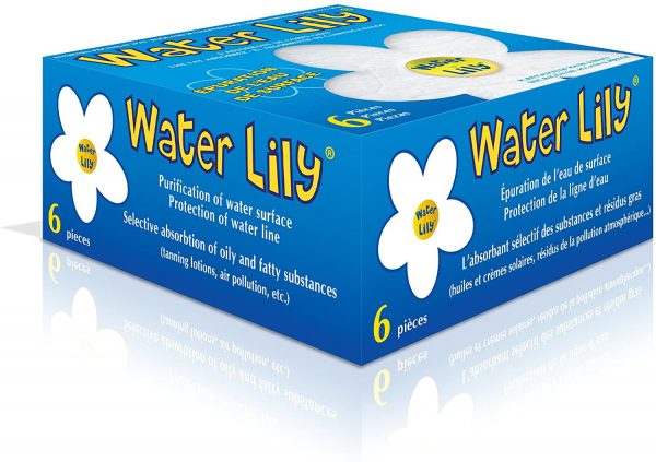 Water lily - purificateur d'eau - Boite de 6 fleurs Blanc/Jaune